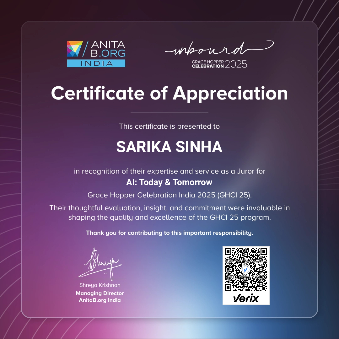 GHCI 2025 - Juror Certificate | AI: Today & Tomorrow