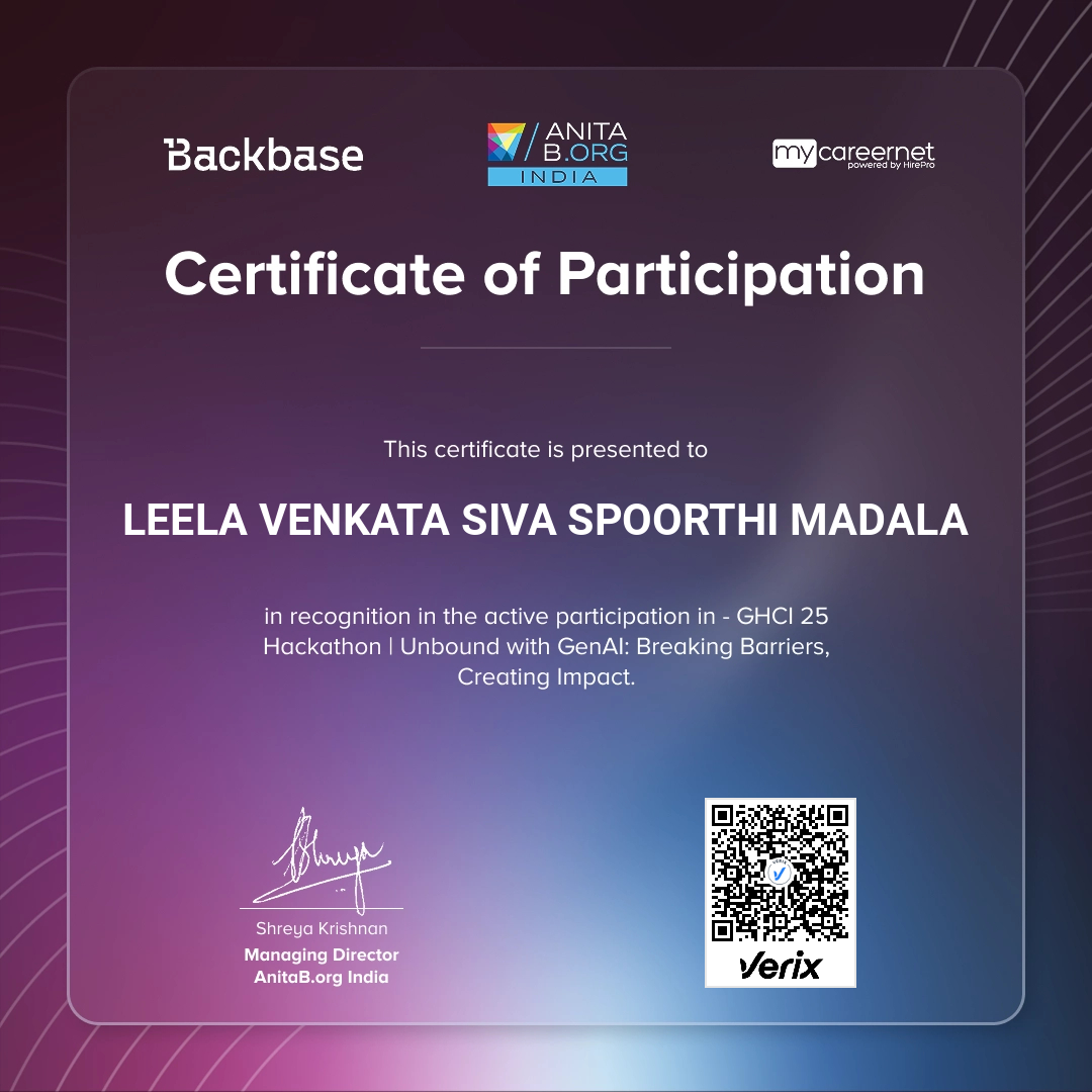 GHCI 2025 - Hackathon Participation Certificate