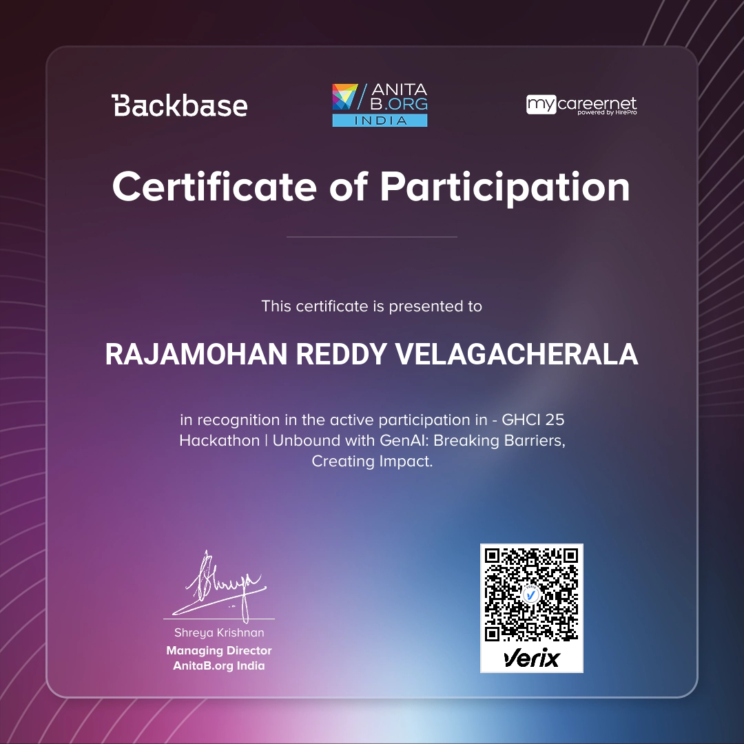 GHCI 2025 - Hackathon Participation Certificate