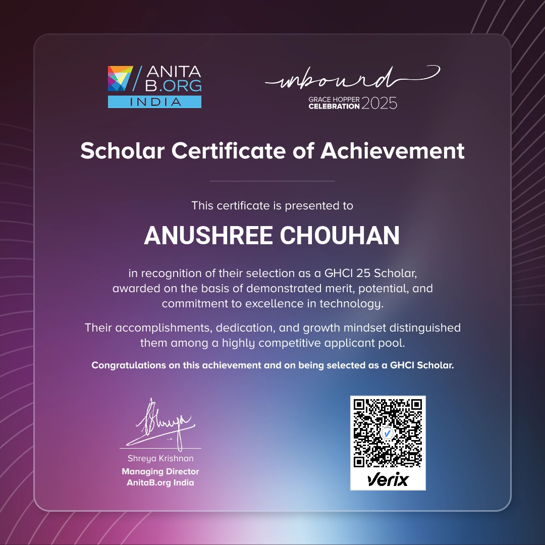 GHCI 2025 - Scholar Certificate of Achievement