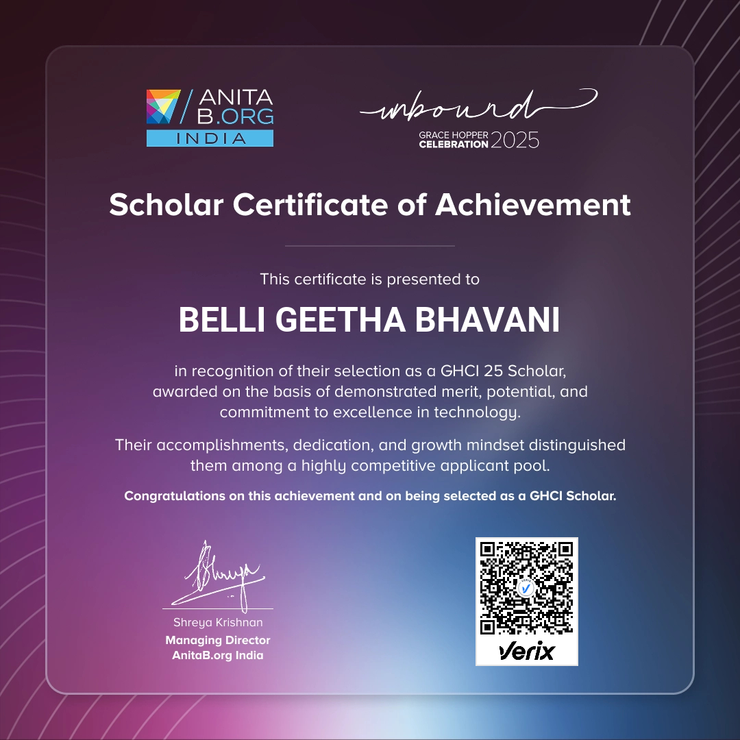 GHCI 2025 - Scholar Certificate of Achievement