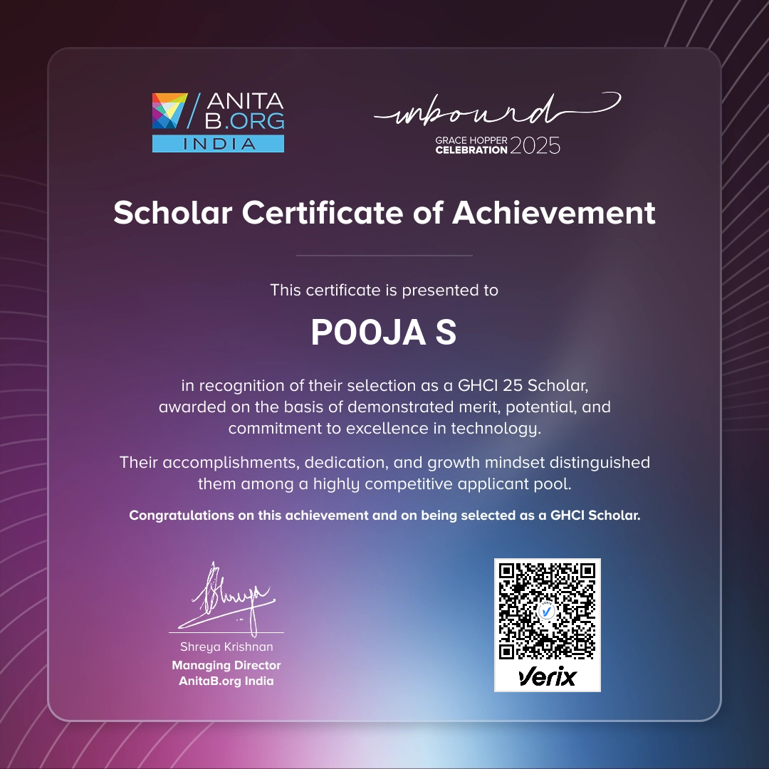 GHCI 2025 - Scholar Certificate of Achievement