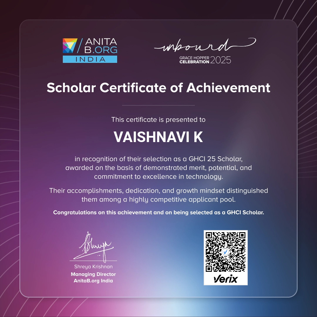 GHCI 2025 - Scholar Certificate of Achievement