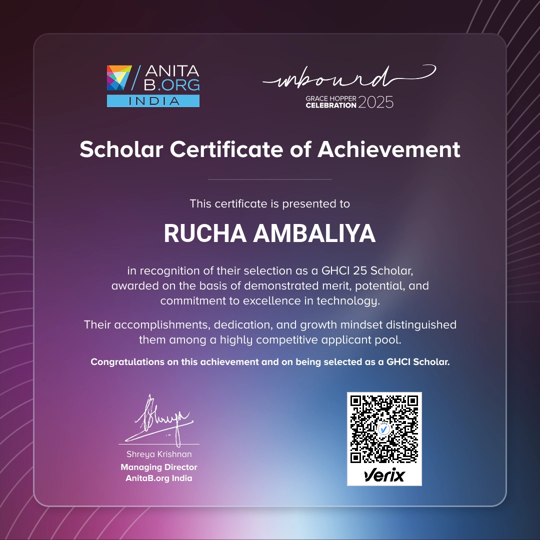 GHCI 2025 - Scholar Certificate of Achievement