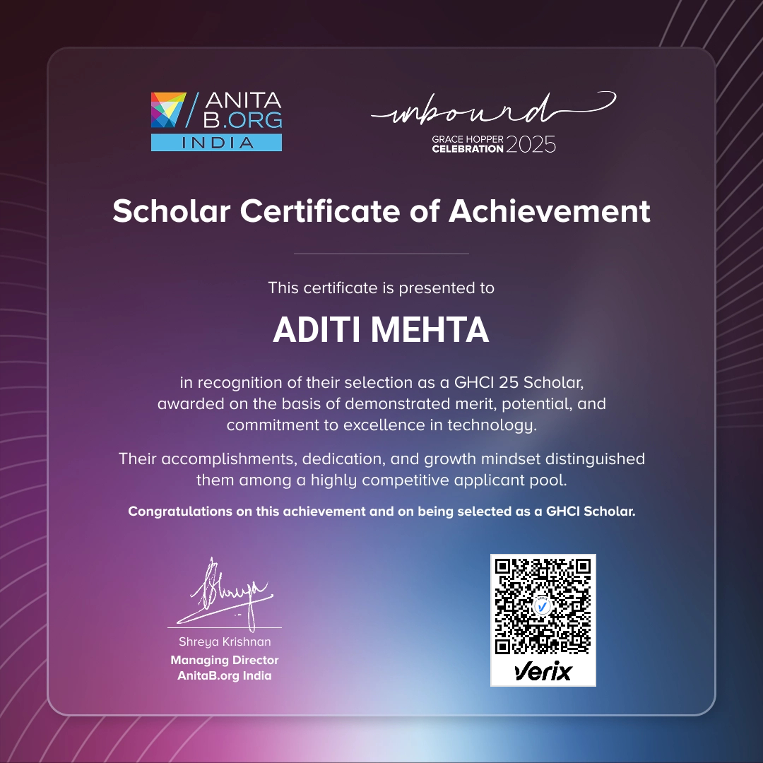 GHCI 2025 - Scholar Certificate of Achievement