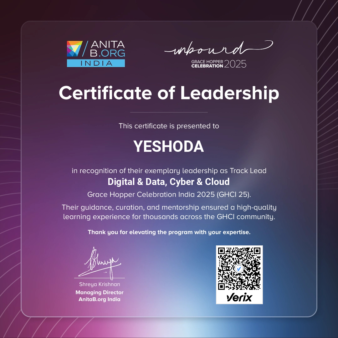 GHCI 2025 - Track Lead Certificate | Digital & Data, Cyber & Cloud