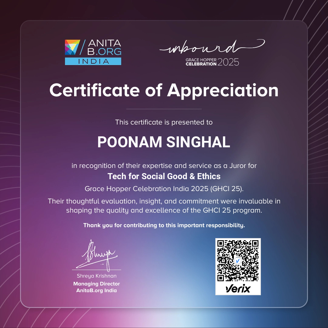 GHCI 2025 - Juror Certificate | Tech for Social Good & Ethics
