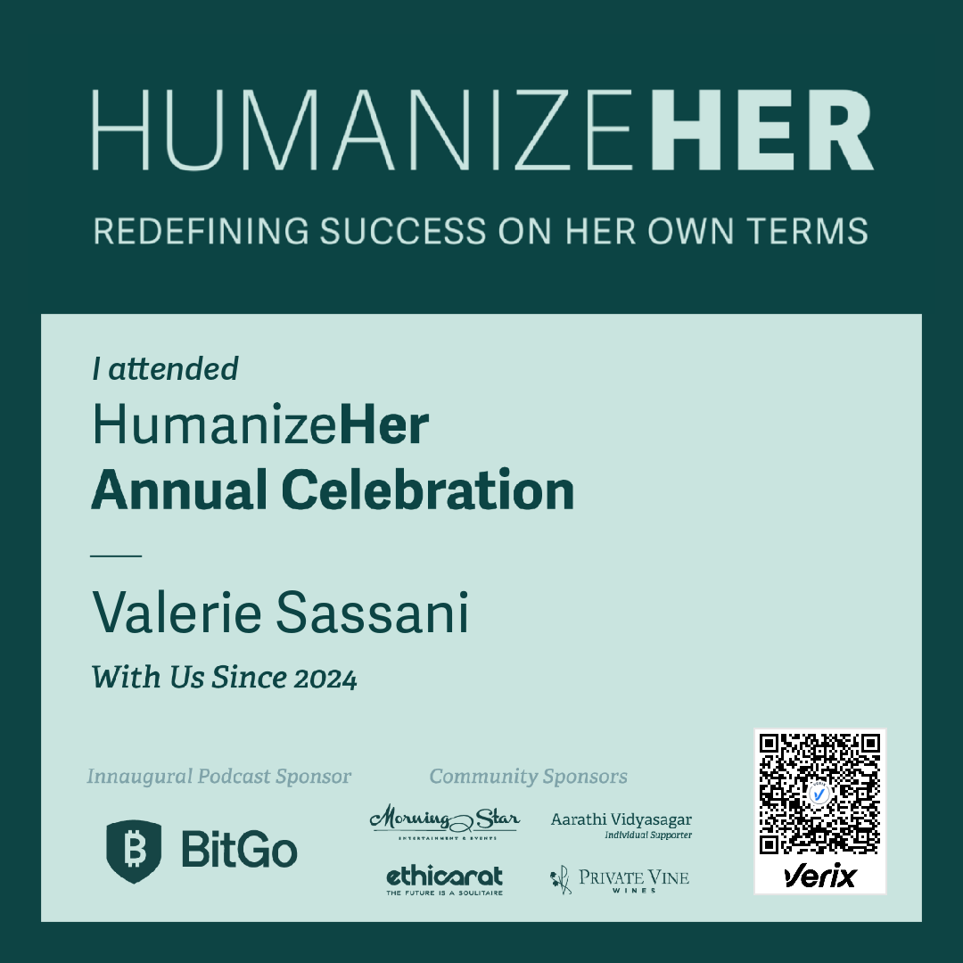 Valerie Sassani: Attendee — HumanizeHer Annual Celebration 2025