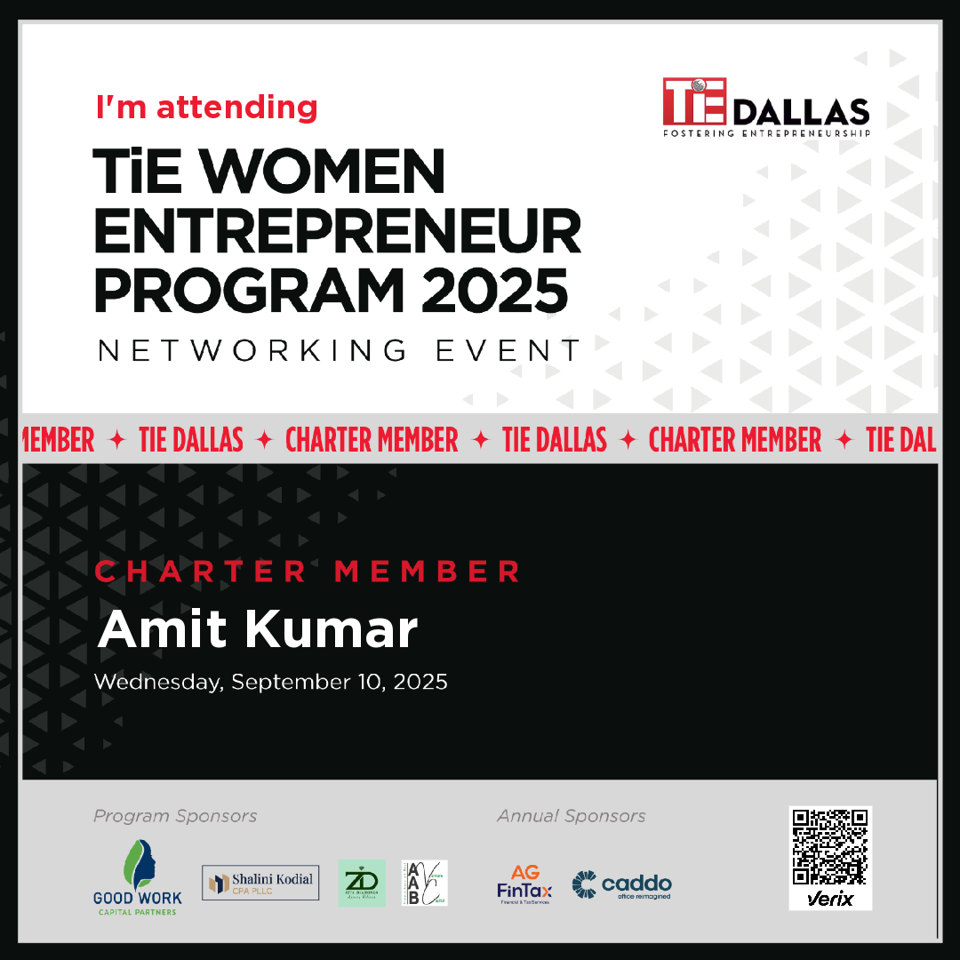 Amit Kumar: Charter Member - TiE Women Entrepreneur Program 2025