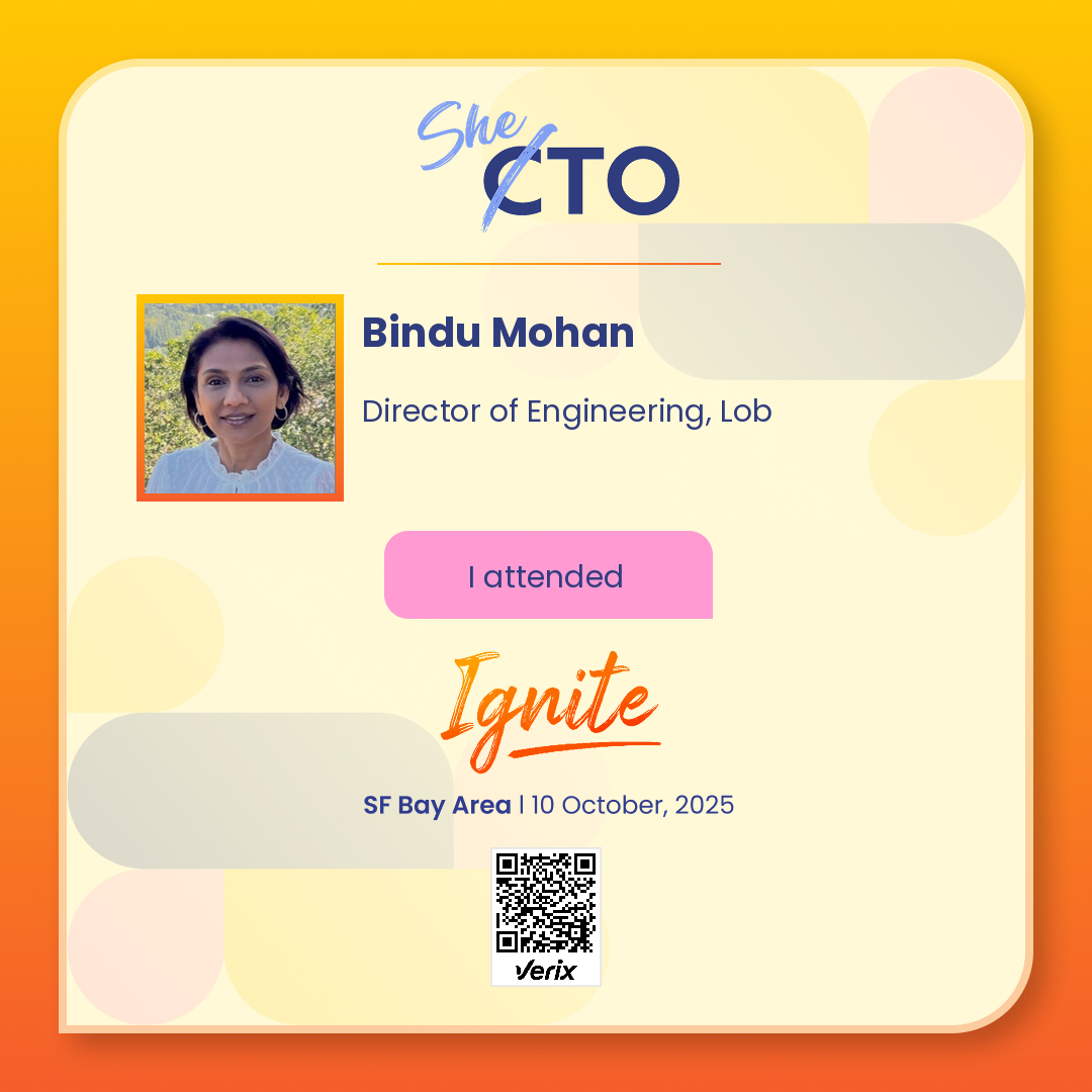 Bindu Mohan: Attendee — SheTO Ignite 2025