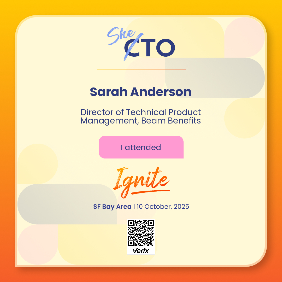 Sarah Anderson: Attendee — SheTO Ignite 2025