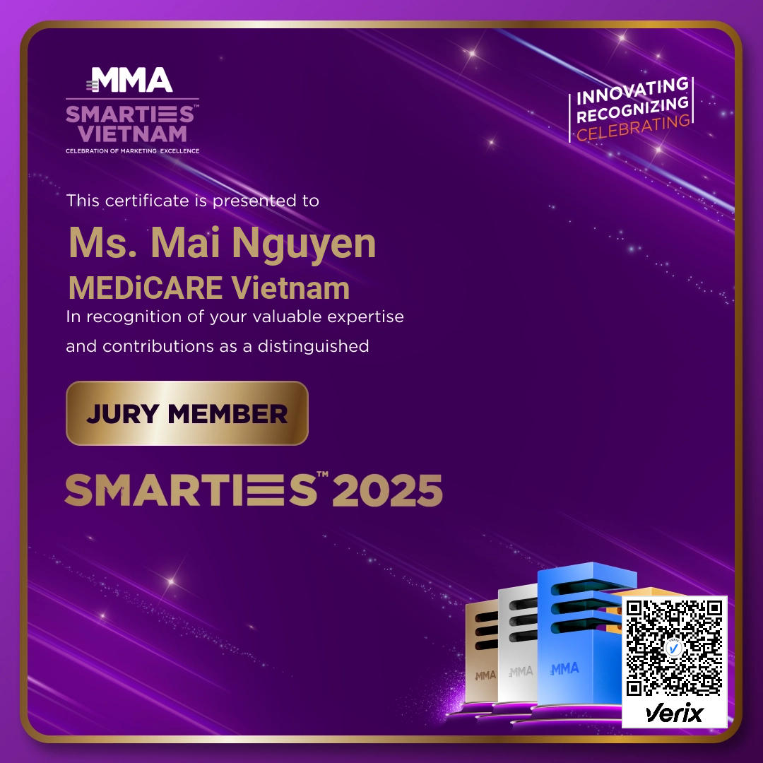 MMA Smarties Jury Vietnam 2025 Certificate
