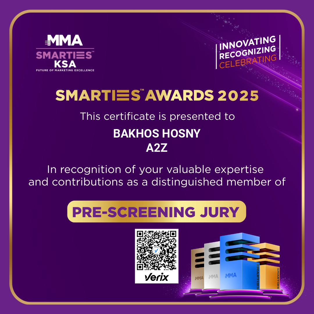 SMARTIES KSA AWARDS Pre-Screening Jury Certificate