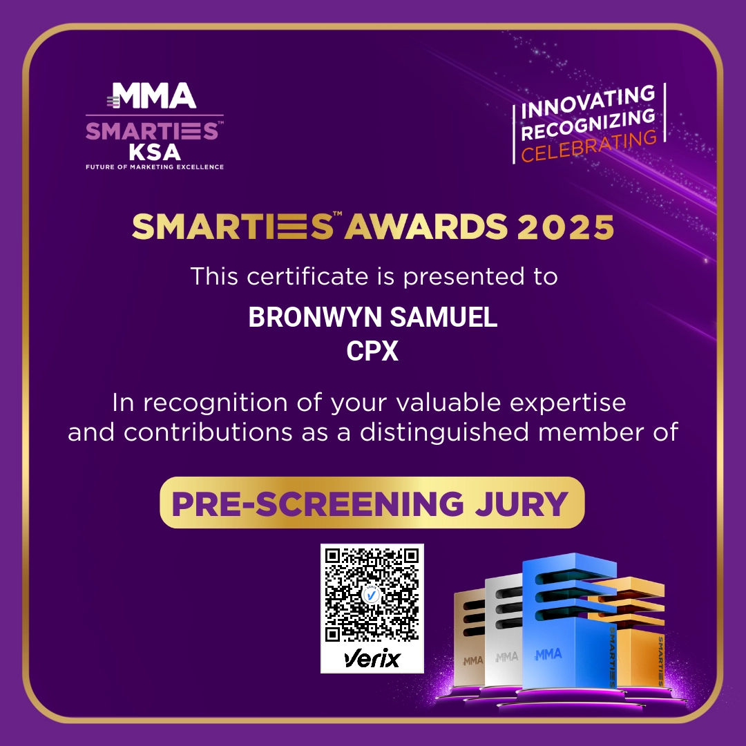 SMARTIES KSA AWARDS Pre-Screening Jury Certificate