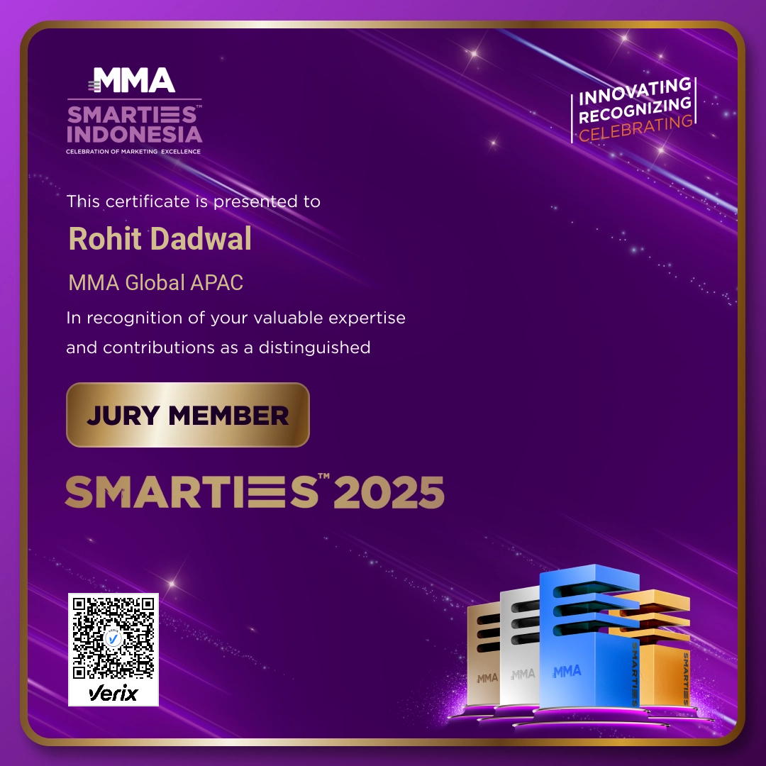 MMA SMARTIES Indonesia 2025 Jury Certificate