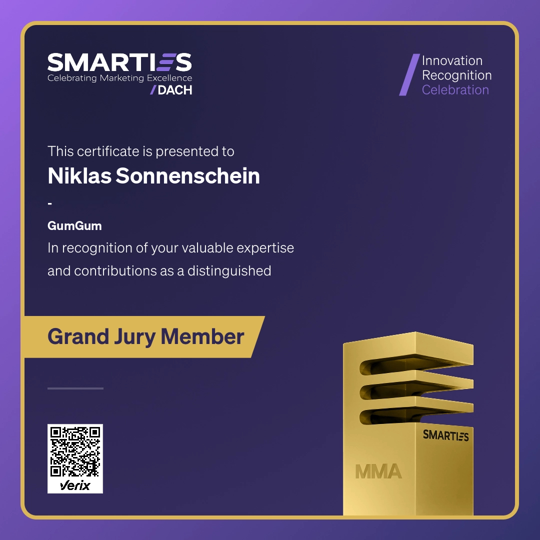 2026 SMARTIES DACH - Grand Jury Member